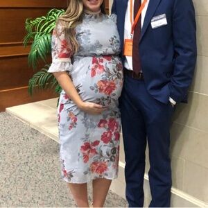 ASOS floral maternity dress